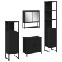 Set mit 4 Badezimmermöbeln aus schwarzem Eichenholz | Foro24.es | Tu tienda online para hogar, jardín y más Foro24.es