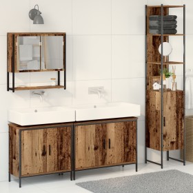 4-teiliges Badmöbel-Set - Recyceltes Holz - Holzwerkstoff von , Badezimmermöbel - Ref: Foro24-3334415, Preis: 245,44 €, Rabat...