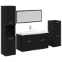 4-Piece Bathroom Furniture Set in Black Oak Engineered Wood by , Bathroom furniture - Ref: Foro24-3334418, Price: 457,07 €, D...