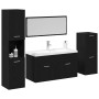 4-Piece Bathroom Furniture Set in Black Oak Engineered Wood by , Bathroom furniture - Ref: Foro24-3334418, Price: 457,07 €, D...