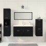 4-Piece Bathroom Furniture Set in Black Oak Engineered Wood by , Bathroom furniture - Ref: Foro24-3334418, Price: 457,07 €, D...