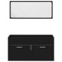 4-Piece Bathroom Furniture Set in Black Oak Engineered Wood by , Bathroom furniture - Ref: Foro24-3334418, Price: 457,07 €, D...