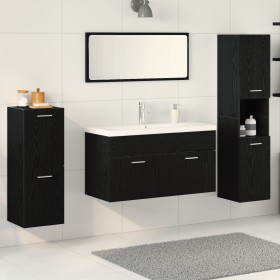 Set mit 5 Badezimmermöbeln aus schwarzer Eiche und widerstandsfähigem Holz von , Badezimmermöbel - Ref: Foro24-3334419, Preis...