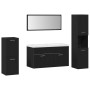 Set of 5 Pieces of Bathroom Furniture in Black Oak and Resistant Wood by , Bathroom furniture - Ref: Foro24-3334419, Price: 3...