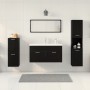 Set of 5 Pieces of Bathroom Furniture in Black Oak and Resistant Wood by , Bathroom furniture - Ref: Foro24-3334419, Price: 3...