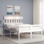 Seniorenbett Massivholz Kopfteil weiß 140x200 cm von vidaXL, Betten und Lattenroste - Ref: Foro24-3195417, Preis: 175,50 €, R...