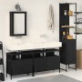 4-Piece Bathroom Furniture Set in Black Oak and Compact Wood by , Bathroom furniture - Ref: Foro24-3334421, Price: 237,34 €, ...