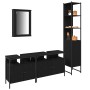 4-Piece Bathroom Furniture Set in Black Oak and Compact Wood by , Bathroom furniture - Ref: Foro24-3334421, Price: 237,34 €, ...