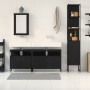 4-Piece Bathroom Furniture Set in Black Oak and Compact Wood by , Bathroom furniture - Ref: Foro24-3334421, Price: 237,34 €, ...