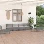 Gartenmöbel-Set 6-teilig aus massivem grauem Kiefernholz von vidaXL, Gartensets - Ref: Foro24-3082544, Preis: 317,01 €, Rabat...