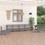 Gartenmöbel-Set 6-teilig aus massivem grauem Kiefernholz von vidaXL, Gartensets - Ref: Foro24-3082544, Preis: 321,18 €, Rabat...
