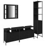 4-teiliges Badmöbel-Set aus schwarzer Eiche und Schichtholz von , Badezimmermöbel - Ref: Foro24-3334423, Preis: 253,64 €, Rab...