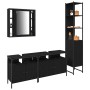 4-teiliges Badmöbel-Set aus schwarzer Eiche und Schichtholz von , Badezimmermöbel - Ref: Foro24-3334423, Preis: 253,64 €, Rab...