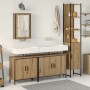 4-teiliges Badmöbel-Set aus handwerklich gefertigtem Eichenholz von , Badezimmermöbel - Ref: Foro24-3334424, Preis: 246,33 €,...