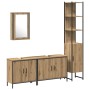 4-teiliges Badmöbel-Set aus handwerklich gefertigtem Eichenholz von , Badezimmermöbel - Ref: Foro24-3334424, Preis: 246,33 €,...