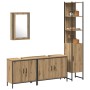 4-teiliges Badmöbel-Set aus handwerklich gefertigtem Eichenholz von , Badezimmermöbel - Ref: Foro24-3334424, Preis: 246,33 €,...