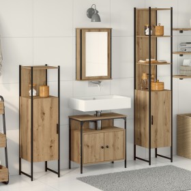 Conjunto de Muebles de Baño de 4 Piezas de de Madera Elaborada de Roble Artesanal de , Muebles de baño - Ref: Foro24-3334426,...