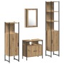 4-Piece Bathroom Furniture Set made of Crafted Oak Wood by , Bathroom furniture - Ref: Foro24-3334426, Price: 224,25 €, Disco...