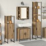 4-Piece Bathroom Furniture Set made of Handmade Oak in Hardwood by , Bathroom furniture - Ref: Foro24-3334428, Price: 254,23 ...