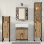 4-teiliges Badmöbel-Set aus handgefertigter Eiche in Hartholz von , Badezimmermöbel - Ref: Foro24-3334428, Preis: 254,38 €, R...