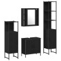 4-Piece Bathroom Furniture Set Black Oak Crafted Wood by , Bathroom furniture - Ref: Foro24-3334429, Price: 247,58 €, Discoun...