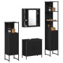 4-teiliges Badmöbel-Set aus schwarzem Eichenholz von , Badezimmermöbel - Ref: Foro24-3334429, Preis: 247,58 €, Rabatt: %