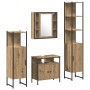4-teiliges Badmöbel-Set aus handwerklichem Holzwerkstoff Eiche von , Badezimmermöbel - Ref: Foro24-3334430, Preis: 244,14 €, ...
