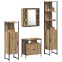 4-teiliges Badmöbel-Set aus handwerklichem Holzwerkstoff Eiche von , Badezimmermöbel - Ref: Foro24-3334430, Preis: 244,14 €, ...