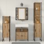 4-teiliges Badmöbel-Set aus handwerklichem Holzwerkstoff Eiche von , Badezimmermöbel - Ref: Foro24-3334430, Preis: 244,14 €, ...