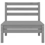 Juego de muebles de jardín 6 piezas madera maciza de pino gris de vidaXL, Conjuntos de jardín - Ref: Foro24-3082544, Precio: ...