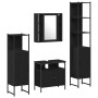 4-Piece Bathroom Furniture Set in Engineer's Wood with Black Oak Finish by , Bathroom furniture - Ref: Foro24-3334431, Price:...