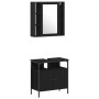 4-Piece Bathroom Furniture Set in Engineer's Wood with Black Oak Finish by , Bathroom furniture - Ref: Foro24-3334431, Price:...