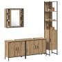 4-teiliges Badmöbel-Set aus handwerklichem Eichenholzwerkstoff von , Badezimmermöbel - Ref: Foro24-3334432, Preis: 263,72 €, ...