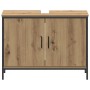 4-teiliges Badmöbel-Set aus handwerklichem Eichenholzwerkstoff von , Badezimmermöbel - Ref: Foro24-3334432, Preis: 263,72 €, ...