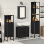 4-teiliges Badmöbelset aus schwarzer Eiche aus widerstandsfähigem Holz | Foro24.es | Tu tienda online para hogar, jardín y más Foro24.es