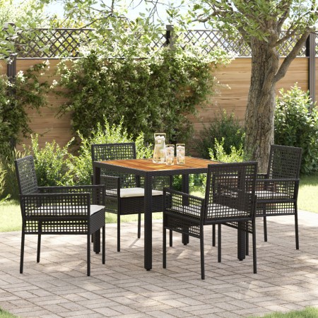 7-piece Garden Dining Set with Beige Polypropylene Rattan Cushions by , Garden chairs - Ref: Foro24-3334921, Price: 514,52 €,...