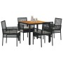 7-piece Garden Dining Set with Beige Polypropylene Rattan Cushions by , Garden chairs - Ref: Foro24-3334921, Price: 514,52 €,...
