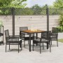 9-Piece Garden Dining Set with Beige Polyethylene Rattan Cushions by , Garden chairs - Ref: Foro24-3334922, Price: 618,36 €, ...