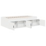 White storage bed base 100x200 cm by , Beds and slatted bases - Ref: Foro24-3335181, Price: 200,39 €, Discount: %