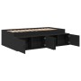 Black Oak Bed Frame 100x200 cm by , Beds and slatted bases - Ref: Foro24-3335182, Price: 206,26 €, Discount: %