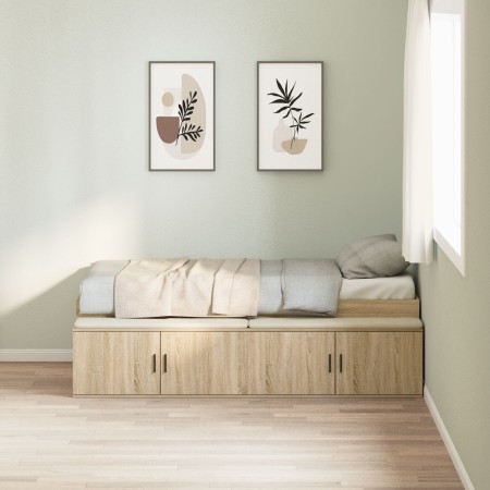 Sonoma Aufbewahrungsbett aus Eiche 100x200 cm von , Betten und Lattenroste - Ref: Foro24-3335183, Preis: 194,51 €, Rabatt: %