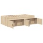 Sonoma Oak Storage Bed 100x200 cm by , Beds and slatted bases - Ref: Foro24-3335183, Price: 194,51 €, Discount: %