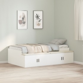 Bettgestell mit Stauraum Weiß 90x200 cm von , Betten und Lattenroste - Ref: Foro24-3335189, Preis: 198,20 €, Rabatt: -5%%