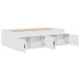 Bed frame with storage White 90x200 cm by , Beds and slatted bases - Ref: Foro24-3335189, Price: 198,20 €, Discount: %