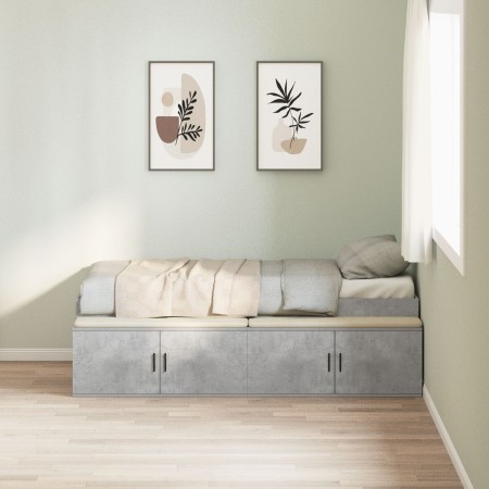 Lattenrost mit Stauraum Grauer Beton 90x200 cm | Foro24.es | Tu tienda online para hogar, jardín y más Foro24.es