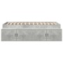 Bed Base with Storage Gray Concrete 90x200 cm by , Beds and slatted bases - Ref: Foro24-3335192, Price: 192,41 €, Discount: %