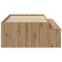 Estructura de Cama de Almacenamiento Roble Artesanal 90x200 cm de , Camas y somieres - Ref: Foro24-3335196, Precio: 192,41 €,...