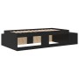 Black Oak Storage Bed Frame 100x200 cm by , Beds and slatted bases - Ref: Foro24-3335558, Price: 287,93 €, Discount: %