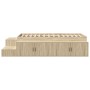 Sonoma Oak storage bed frame 90x200 cm by , Beds and slatted bases - Ref: Foro24-3335567, Price: 266,70 €, Discount: %