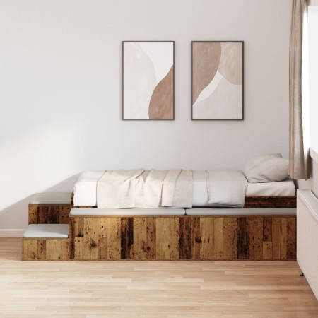 Antique wooden storage bed frame 90x200 cm by , Beds and slatted bases - Ref: Foro24-3335571, Price: 266,70 €, Discount: %